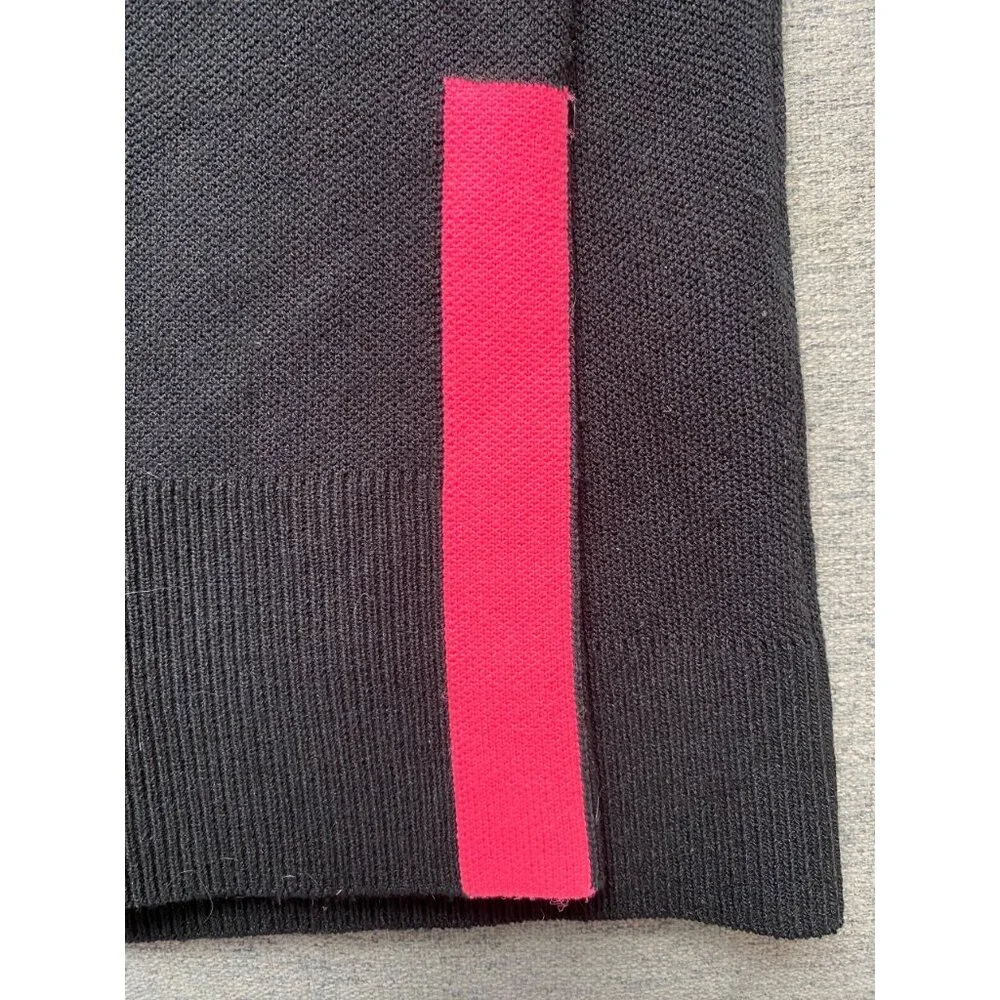 ZARA FLUORESCENT PINK & BLACK SWEATER, LARGE, UNIQUE, QUALITY KNIT, WOMEN'S - Picture 2 of 4